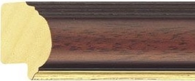 DW313 – 40mm wide Dark mahogany frame with a gold edge Short Image