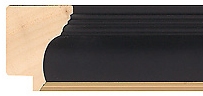 Ref B66 – 37mm wide smooth black & gold picture frame Short Image