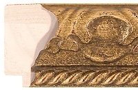 Ref G537 – 51mm heavily carved antique gold frame Short Image