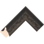 Ref B41 – 50mm wide Carved matt black designer frame Long Image