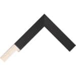 Ref B64 – 25mm deep smooth matt black Long Image