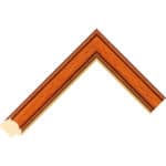 Dw312- 31mm wide light teak picture frame Chevron