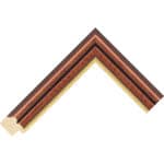 Dw315 – 32mm wide Walnut domed picture frame Chevron