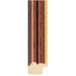 Dw315 – 32mm wide Walnut domed picture frame Long Image