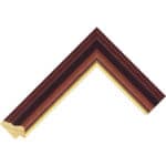 DW325 – 35mm wide walnut and gold picture frame Chevron