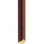 DW325 – 35mm wide walnut and gold picture frame Long Image