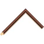 Ref DW329 – 15mm A small hockey profile walnut stain frame. Chevron