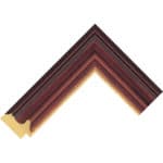 Ref DW334 – 45mm A beautifully profiled frame in a dark mahogany stain. Chevron