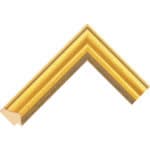 G511 – 34mm wide traditional gold dome shaped frame Chevron