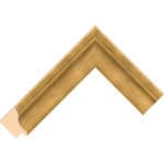 Ref G532 -37mm curved gold distressed frame Chevron