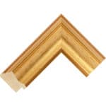 Ref G536 – 53mm antiqye gold modern profile frame Chevron