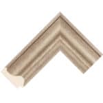 S214 – 54mm wide curved solid pine silver frame Chevron