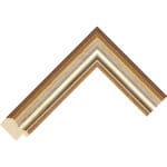 S218 – 35mm silver and gold solid pine frame Long Image