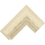 WC134 – 63mm Distressed cream gently curved frame. Chevron