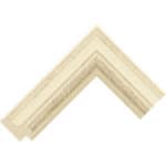 wc129 – 45mm wide curved distressed cream picture frame Chevron