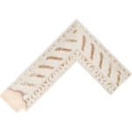 Wc131 – 48mm wide Cream & light gold brushed picture frame Chevron