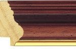 dark walnut and gold frame moulding